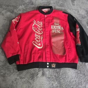 Vintage Nascar Racing Jacket JH Design Coca Cola Sz 2XL RARE